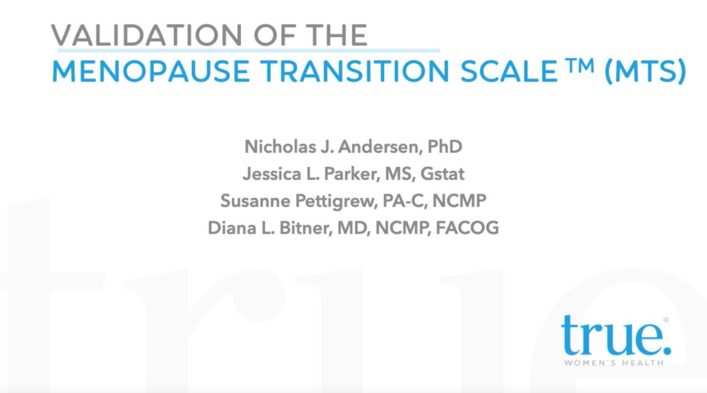 Validation of the Menopause Transition Scale