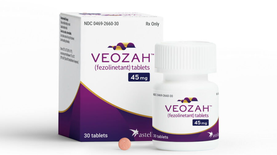 Veozah is FDA-approved for treatment of hot flashes.